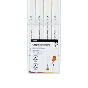 Dual Tip Graphic Markers, 12 Pack - Anko thumbnail 2