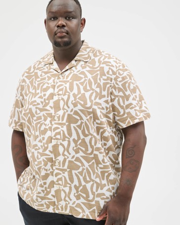 Plus Size Australian Cotton Print Shirt