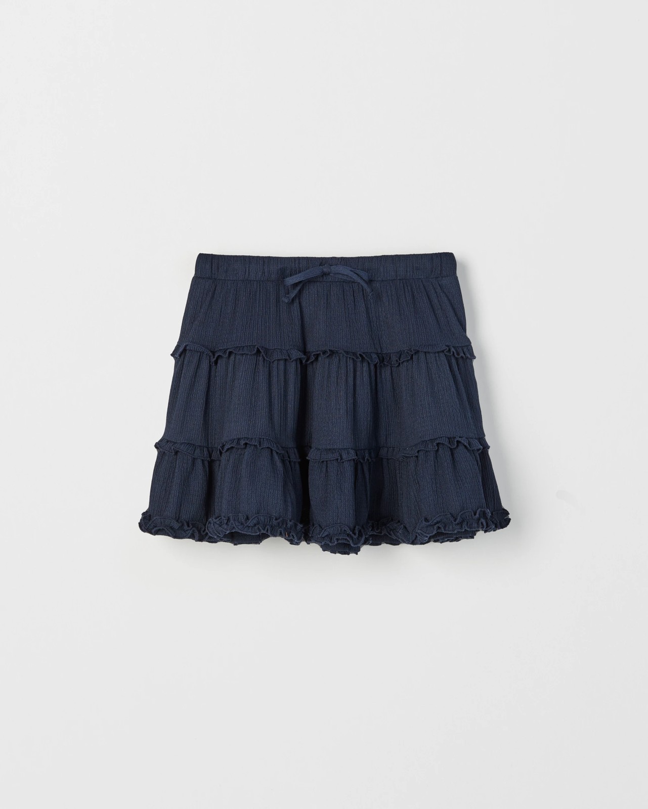 A-Line Short Length Textured Knit Skort - Navy 5 of 6