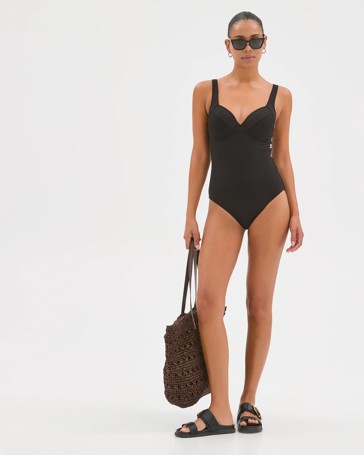 Shape Your Body Resort Balconette Soft Textured One Piece Swimsuit