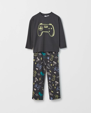 Australian Cotton Younger Boys Oversized Lounge Knit Pyjama Set