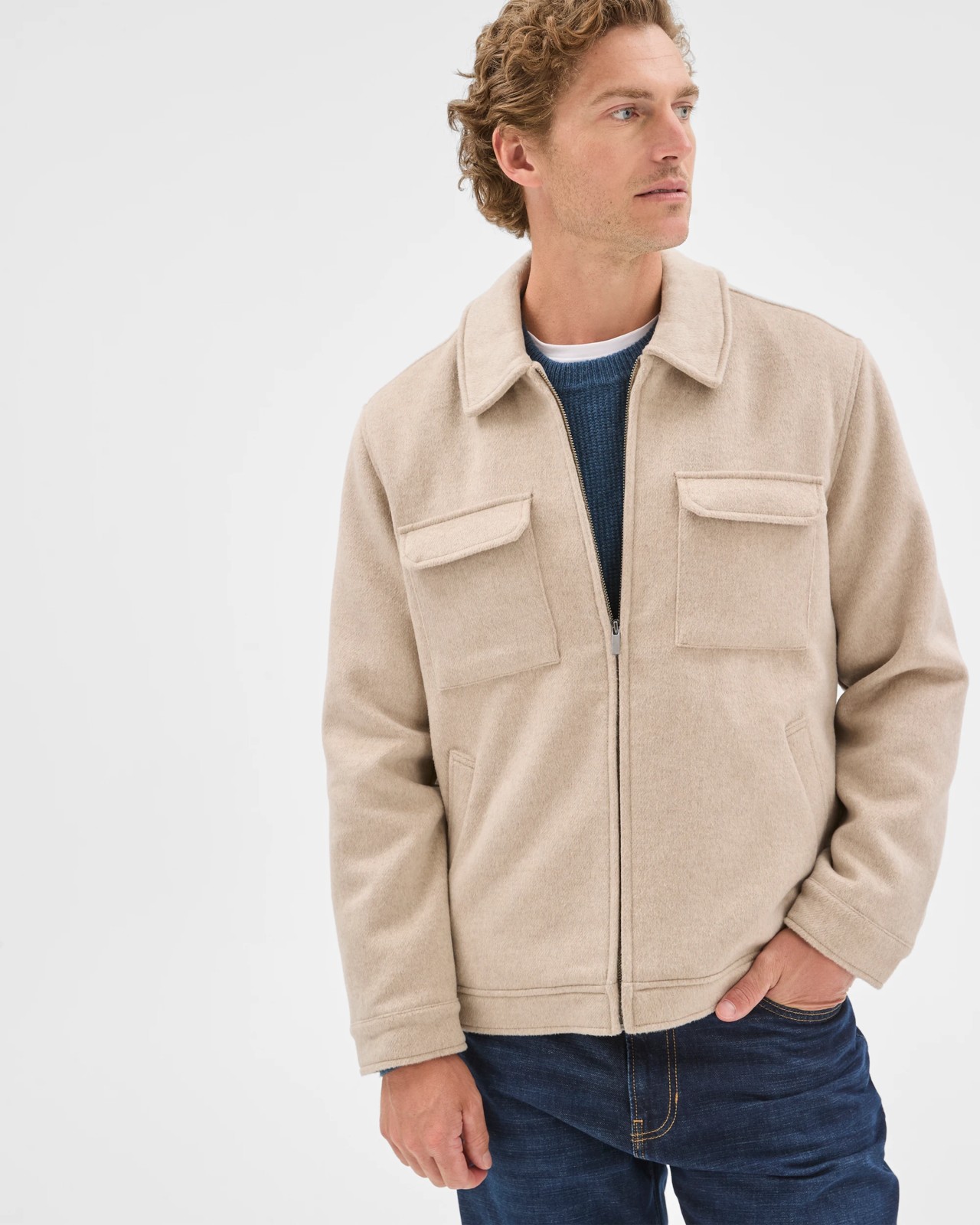 Preview Melton Jacket - Neutral 3 of 6