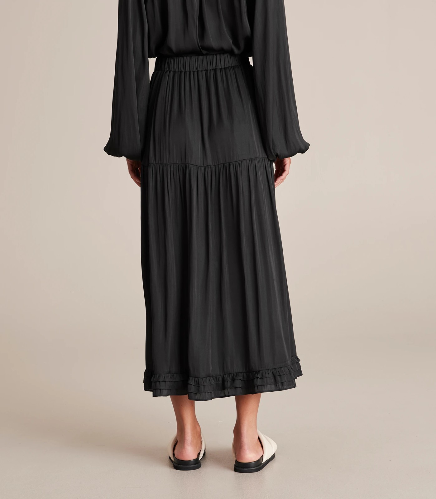 Preview Multi Ruffle Midi Skirt 2 of 6