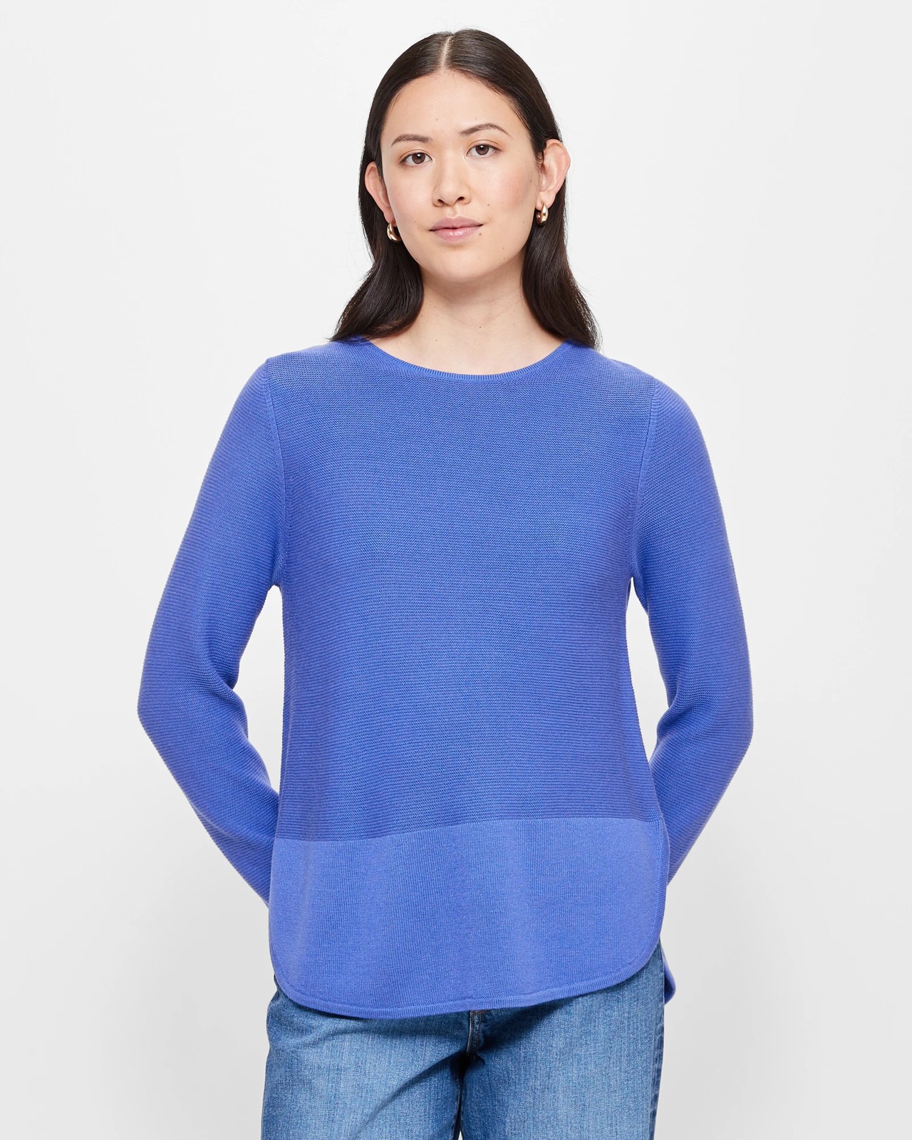 Stitch Curve Hem Jumper | Target Australia