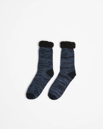 Sherpa Lined Crew Home Socks - Maxx
