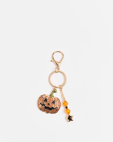 Kids Halloween Sparkle Pumpkin Bag Charm