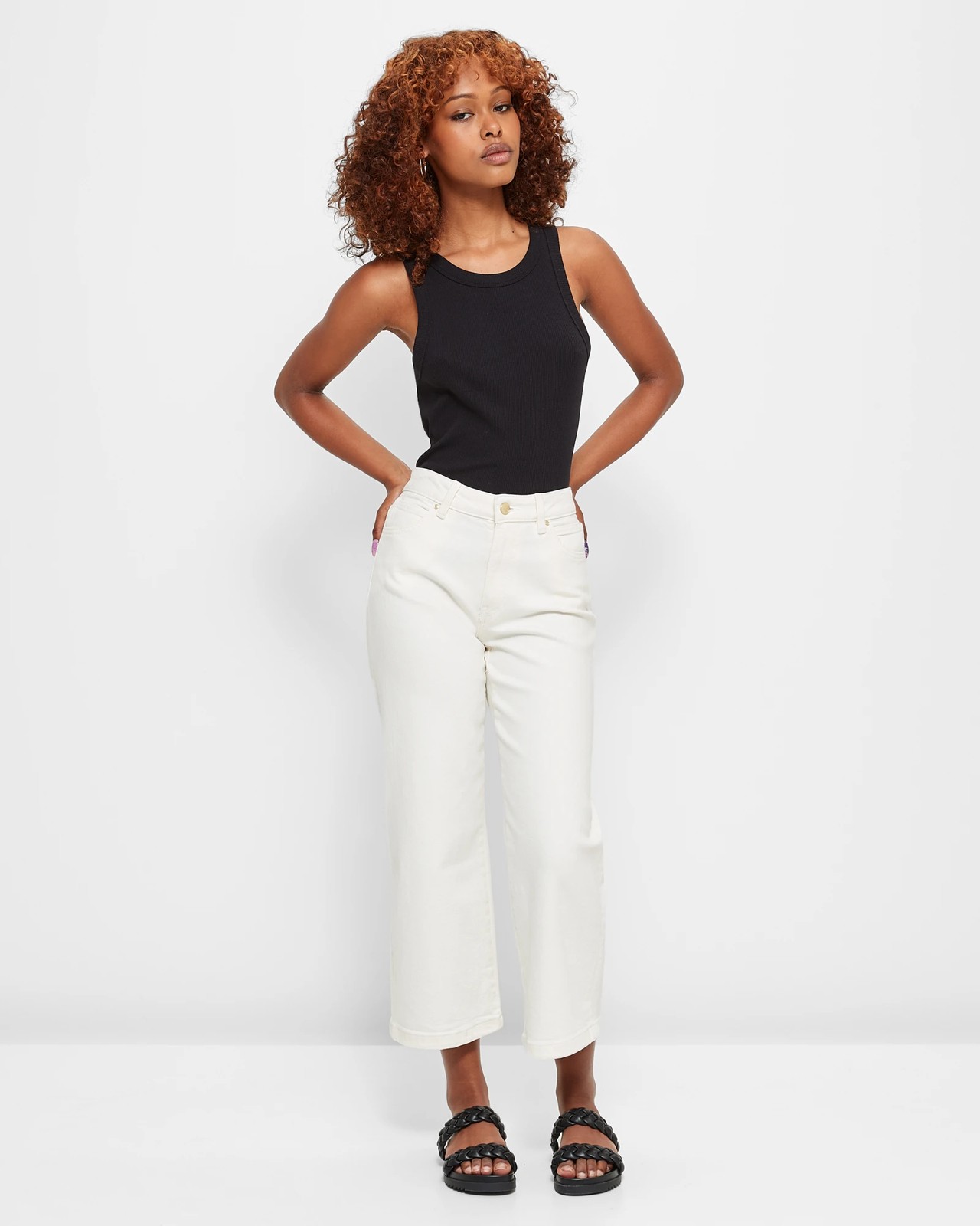 Petite cropped straight leg jeans best sale