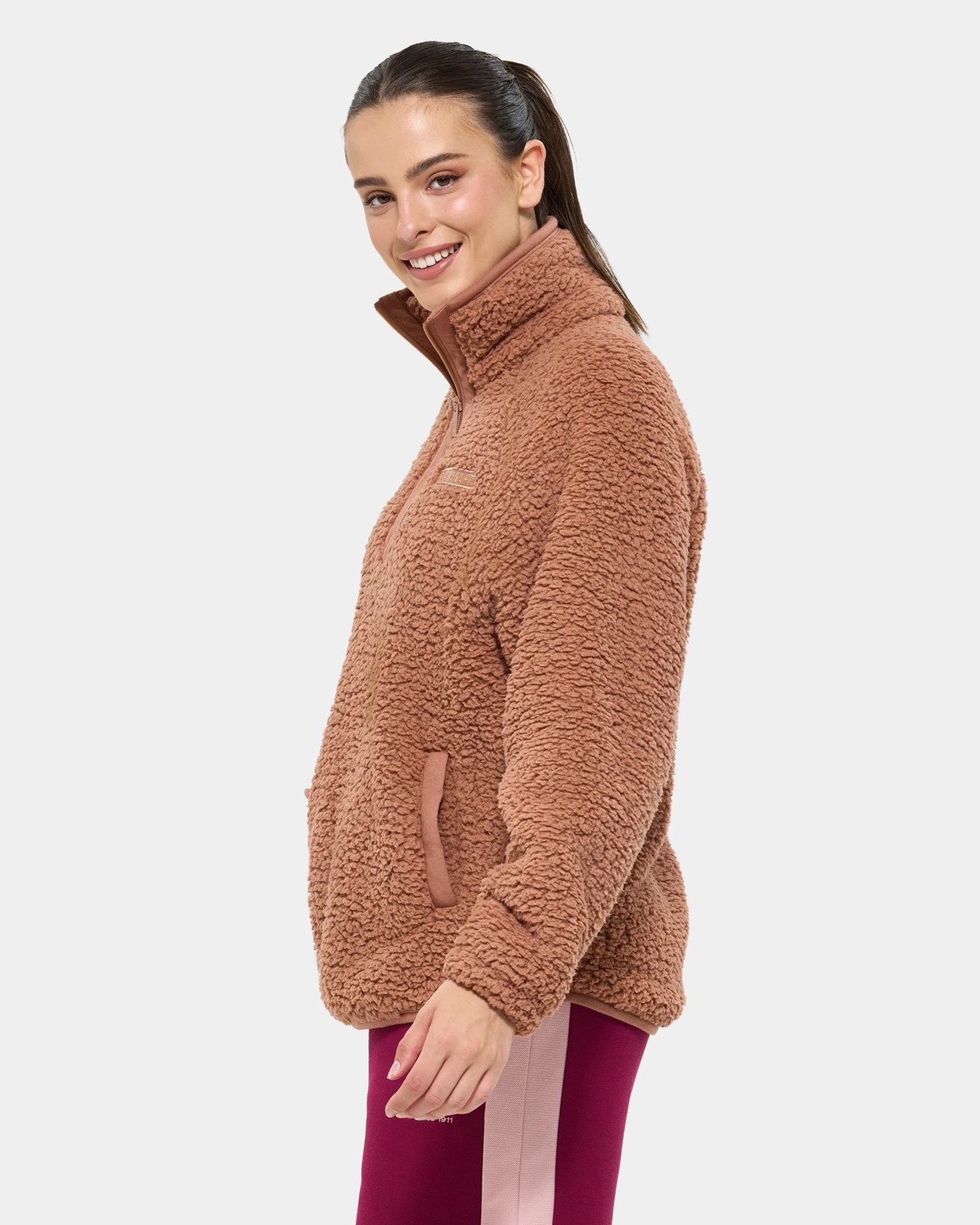 Fila Hallie Quarter Zip Teddy Fleece Top - Sheer 4 of 6