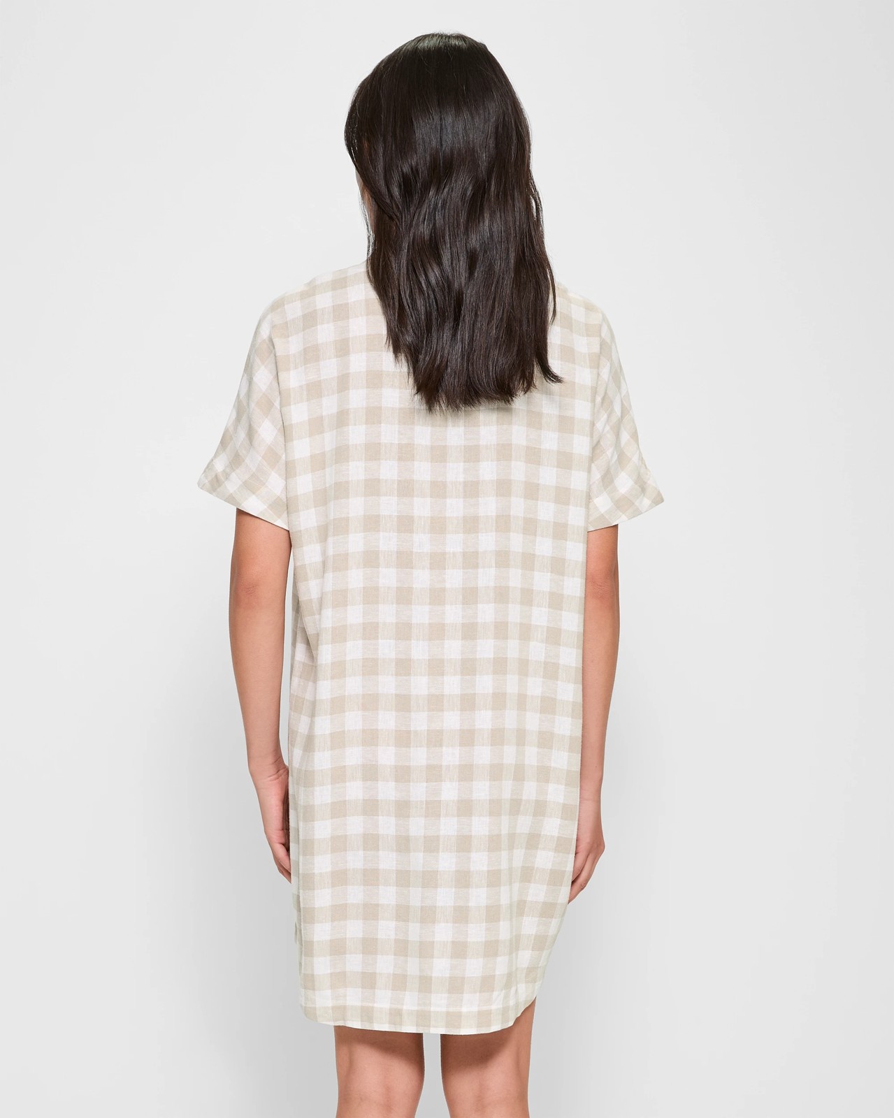 Linen Blend Short Sleeve Night Shirt 5 of 5