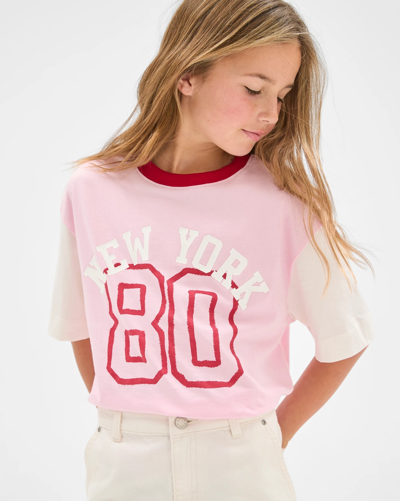 Australian Cotton Oversized T-Shirt - Pink New York 2 of 5