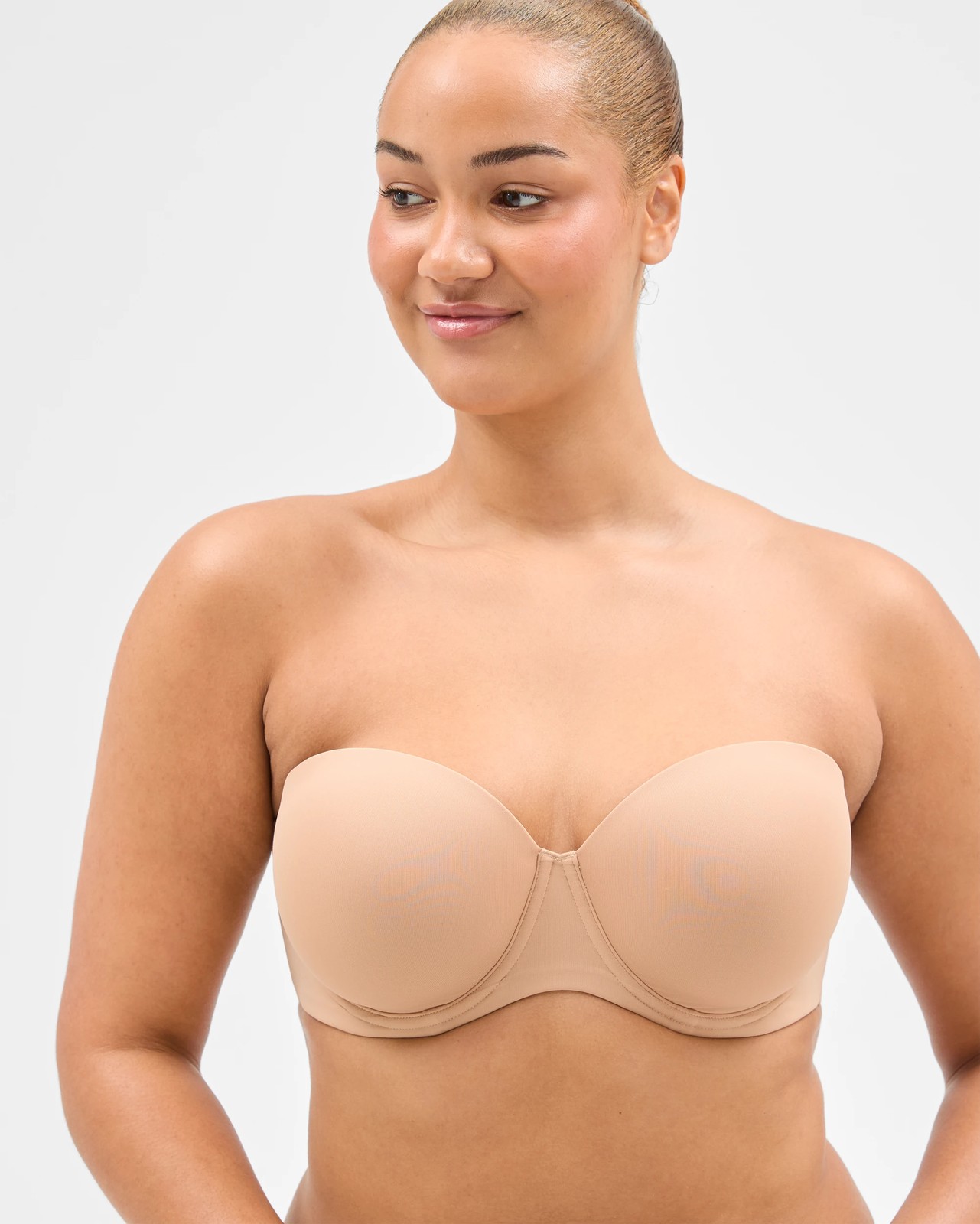 Full Figure Strapless Bra - Latte 2 of 4