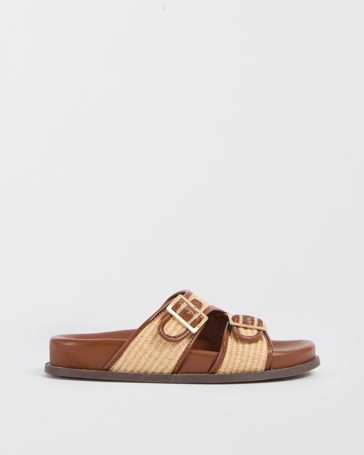 Cross Over Strap Sandals - Sandy