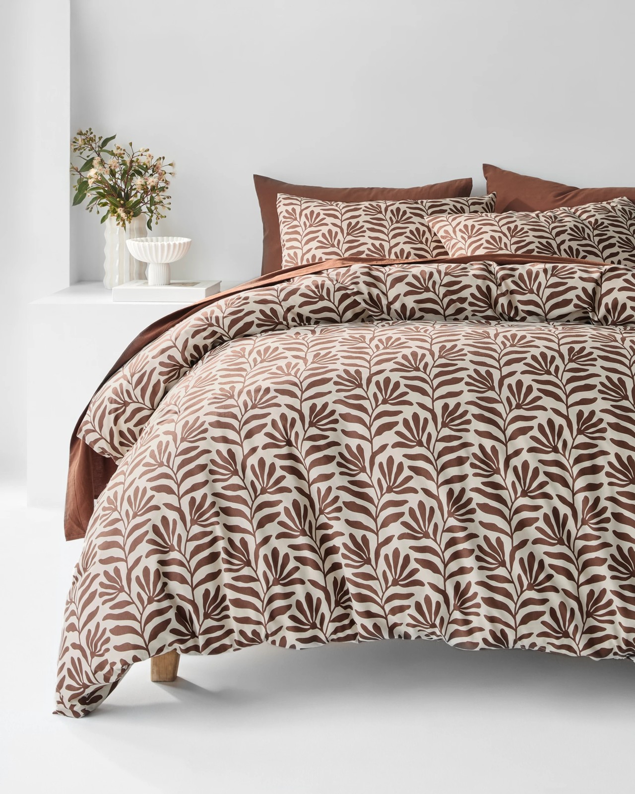 Botanical Print Australian Cotton Quilt Cover Set - Tiramisu 2 of 5