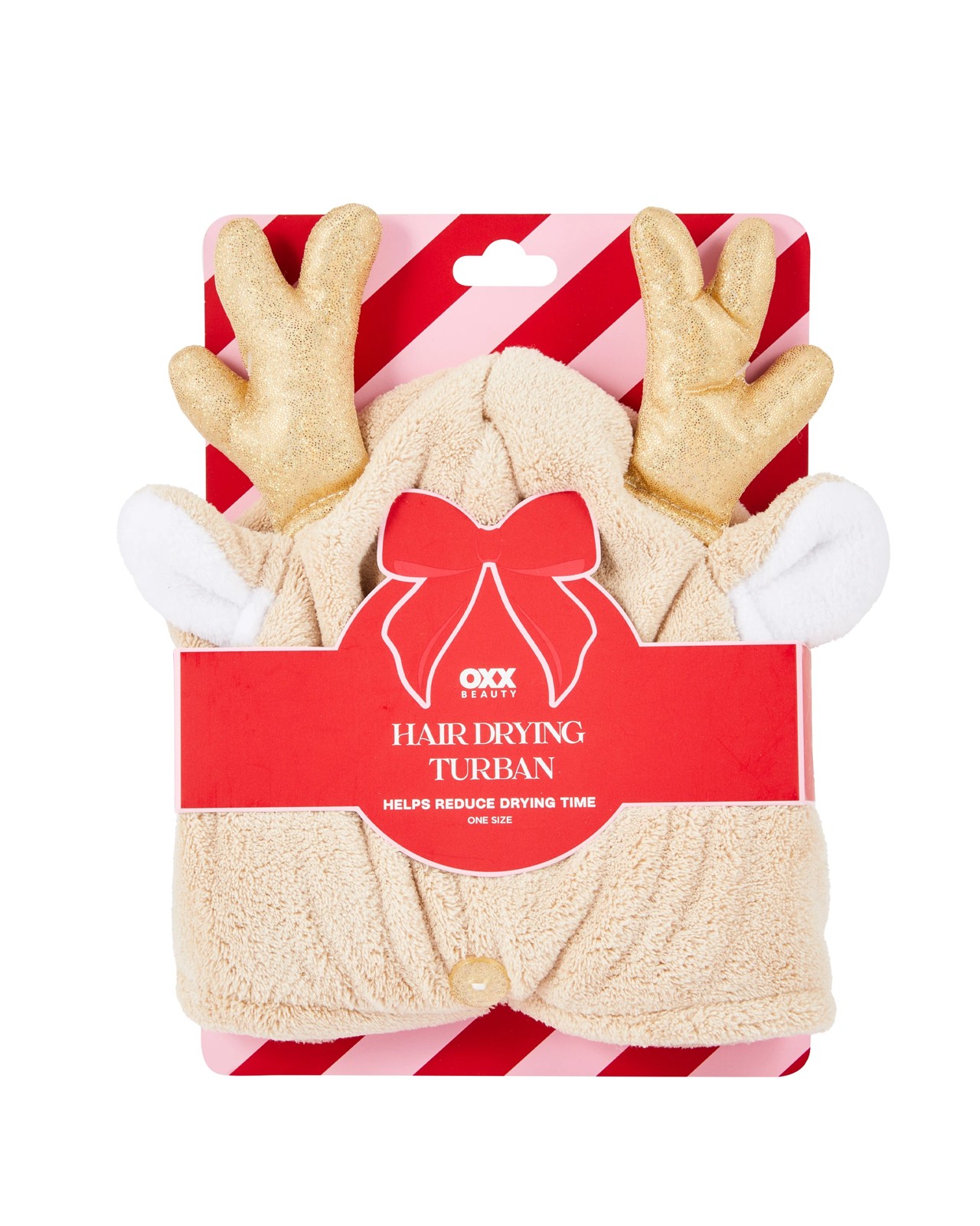 OXX Beauty Hair Drying Turban, Reindeer 3 of 3