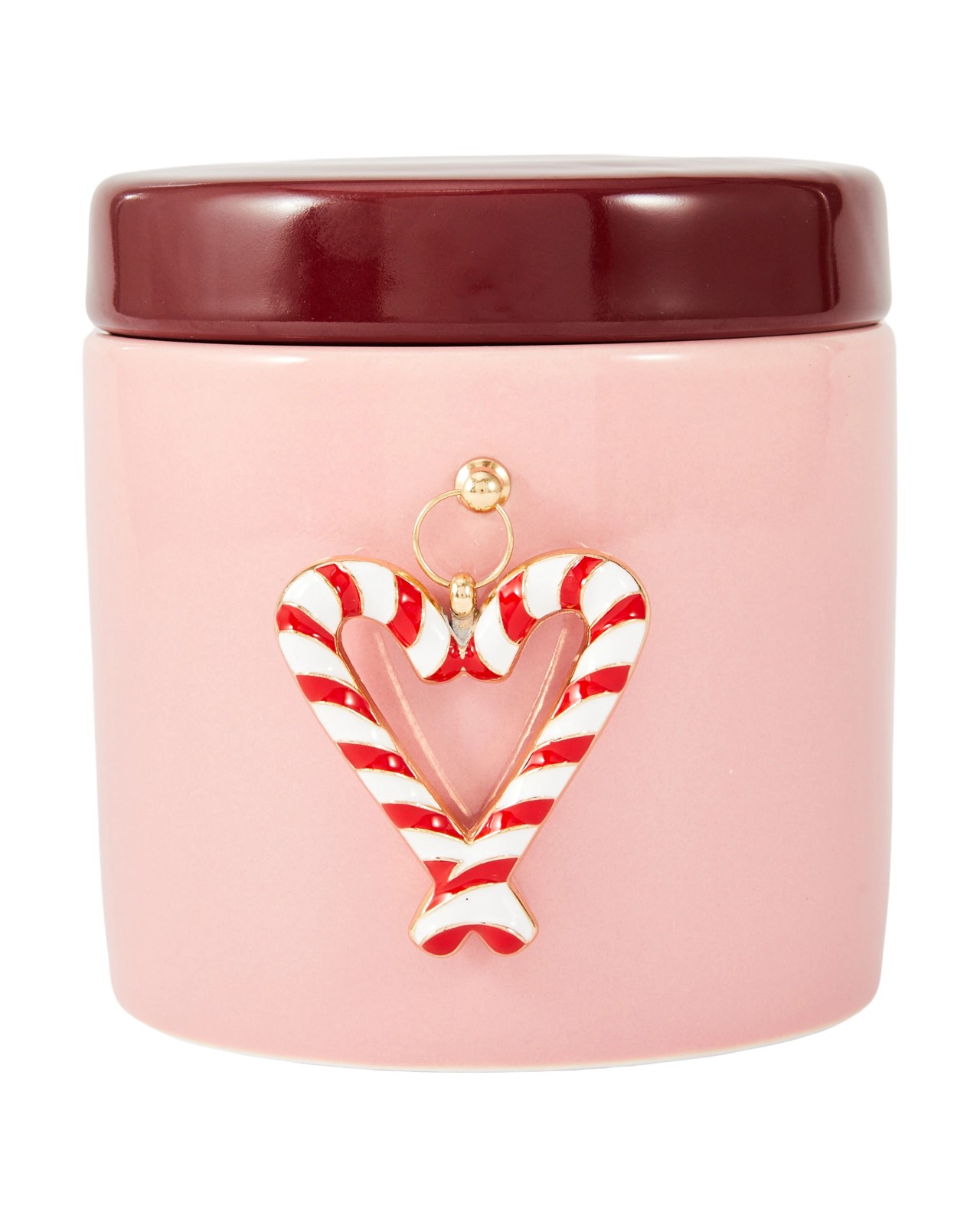 Anko Christmas Candy Cane Heart Charm Candle 3 of 6
