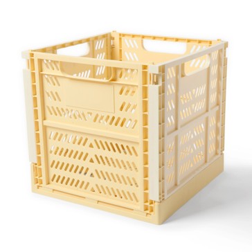 Anko 17L Square Collapsible Crate, Yellow