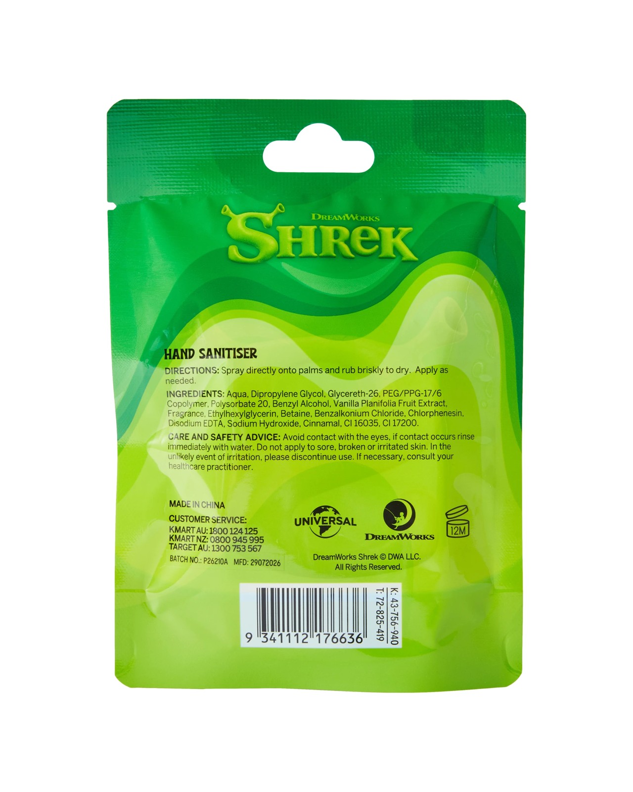DreeamWorks Shrek Hand Sanitiser 30ml - Gingerbread Scented 6 of 6