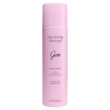 Gem Coconut Vanilla Skin-Loving Scented Shave Gel 195g - Shea Butter, Aloe Vera and Vitamin E