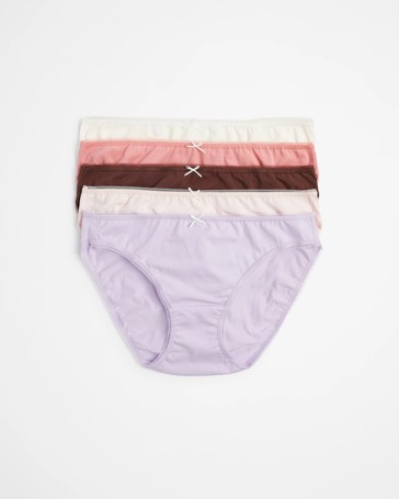 5 Pack Cotton/Elastane Bikini Briefs