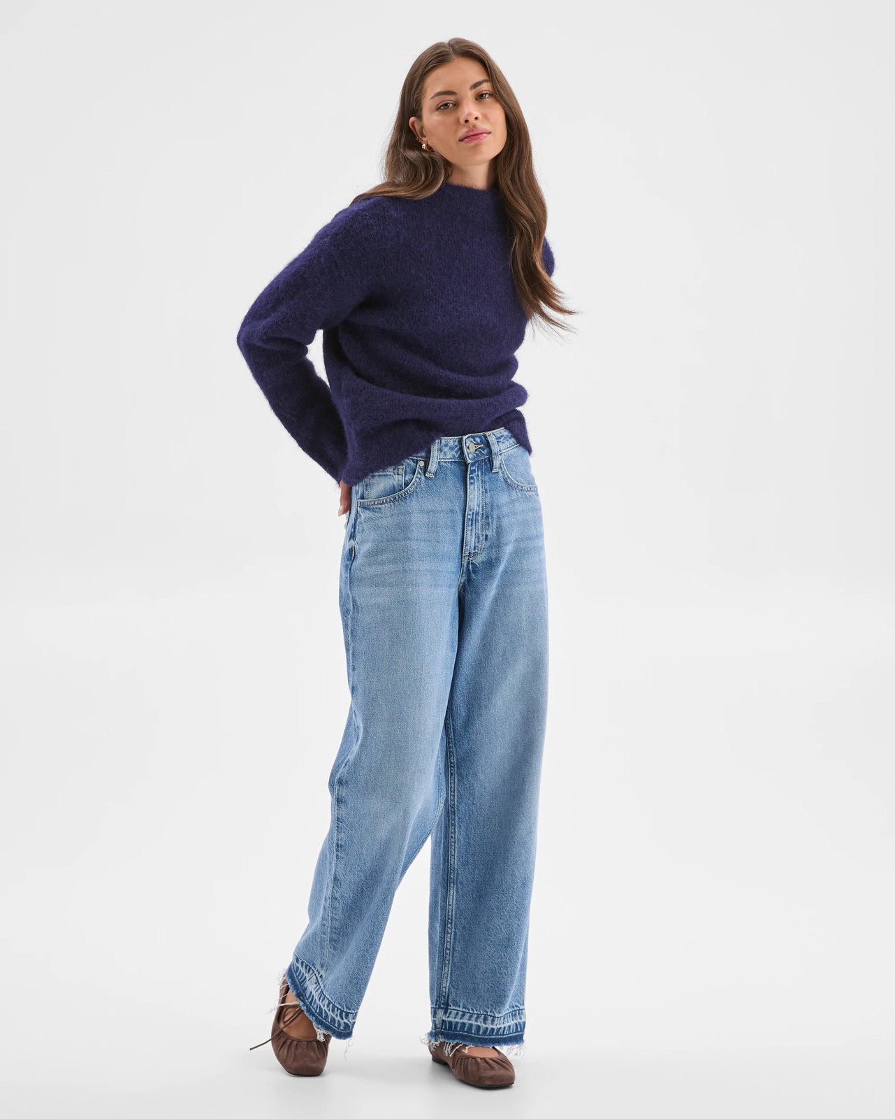 Petites Plush Knit Jumper - Royal Navy 2 of 5