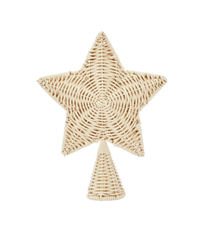 Faux Rattan Star Tree Topper - Anko