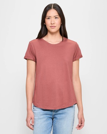 Cotton/Modal Relaxed Crew T-Shirt