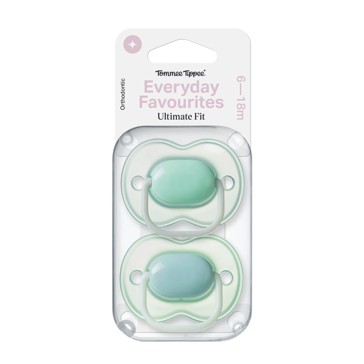 2 Pack Tommee Tippee Everyday Favourites Ultimate Fit Soother