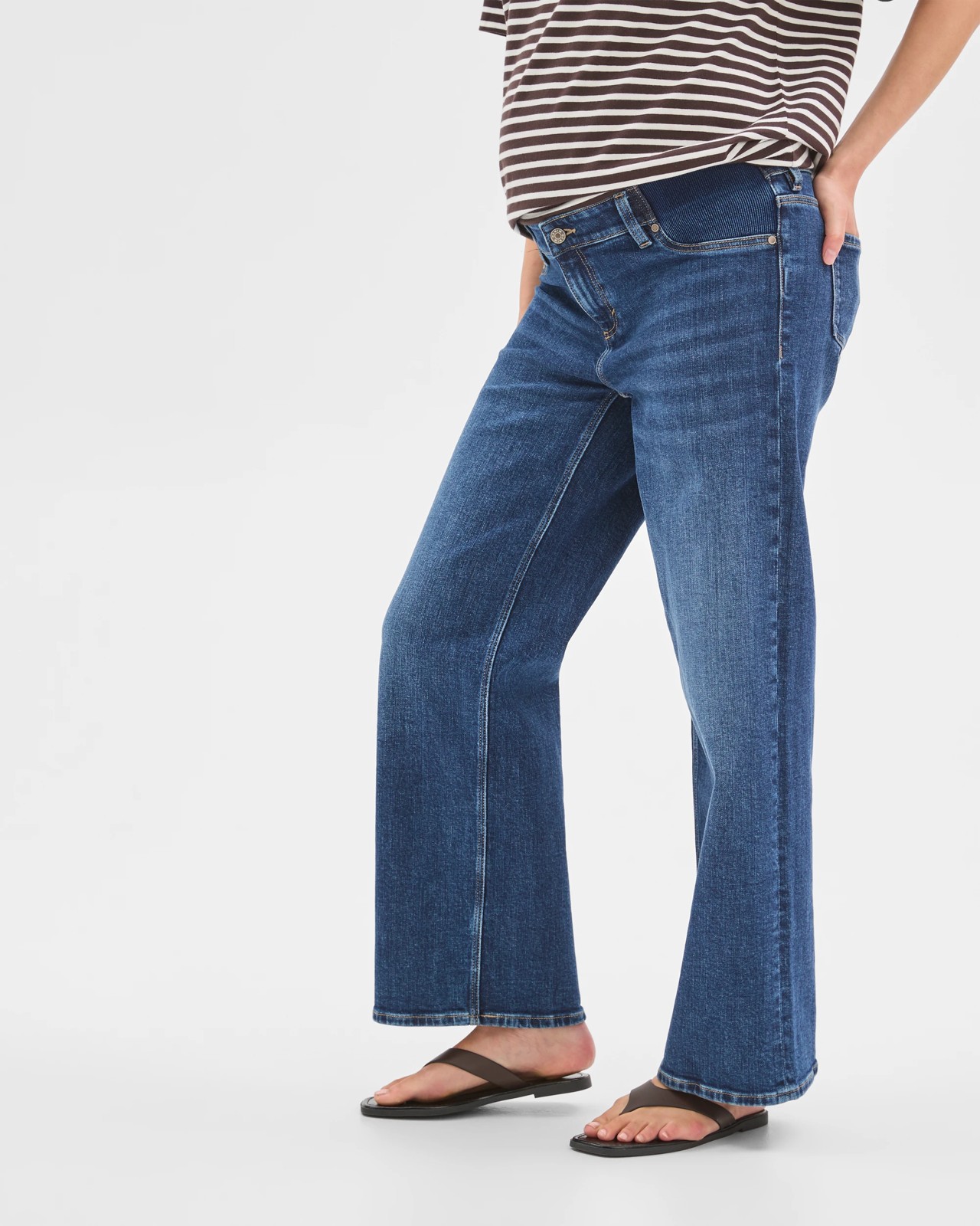 Maternity Under The Belly Denim Wide Leg Jeans 5 of 5