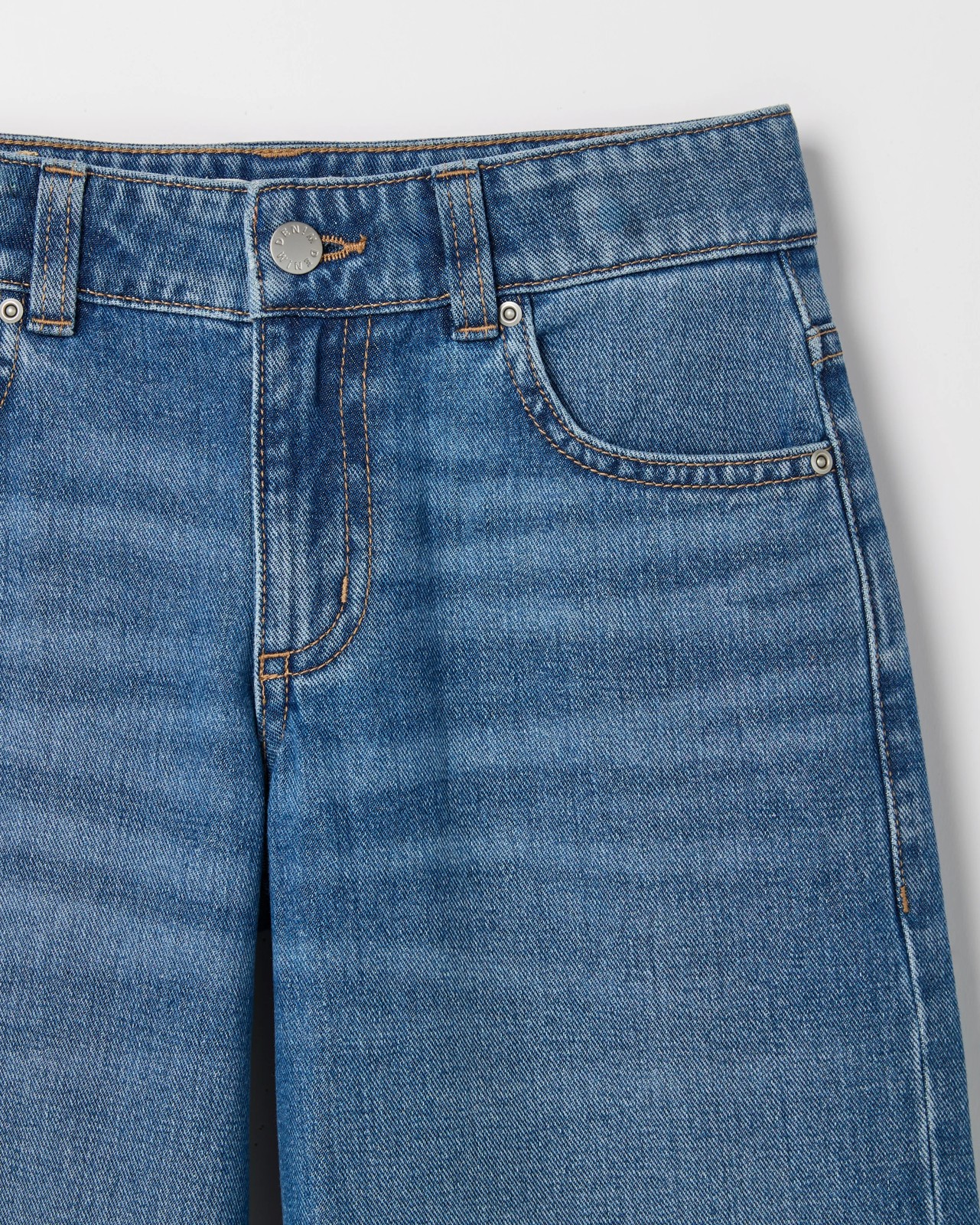 Wide Leg Denim Jeans - Mid Wash 2 of 2