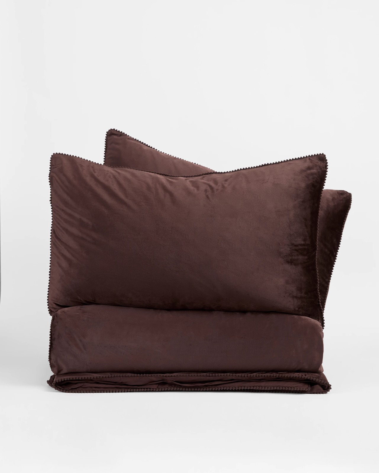 Lacy Velvet Quilt Cover Set - Chocolate 5 of 5