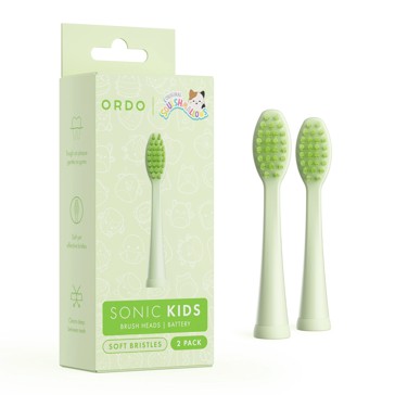 Original Squishmallows 2 Pack Ordo Sonic Kids Battery Brush Heads - Rutabaga