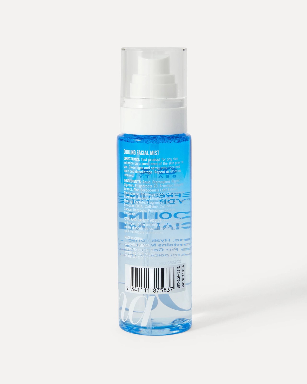 OXX Beauty Refreshing and Hydrating Cooling Facial Mist 120ml, Caffeine - Hyaluronic Acid and Menthyl Lactate 4 of 4