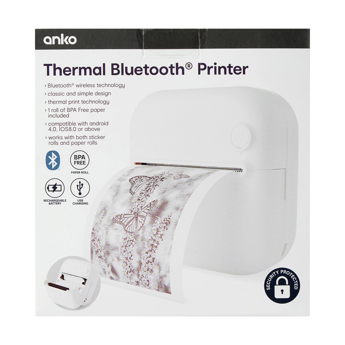 Thermal Bluetooth Printer - Anko 2 of 5
