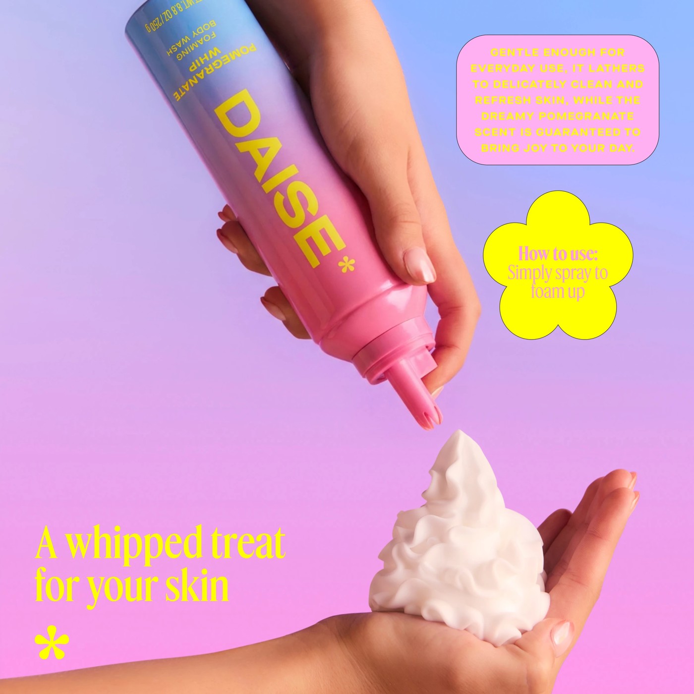DAISE Foaming Body Wash 250g - Pomegranate Whip 3 of 5