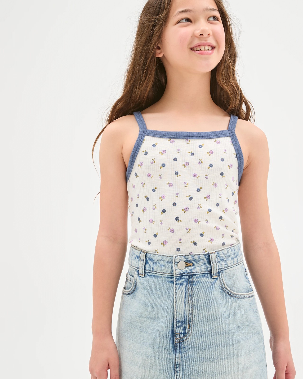 Essential Slub Rib Singlet - Ditsy 2 of 6