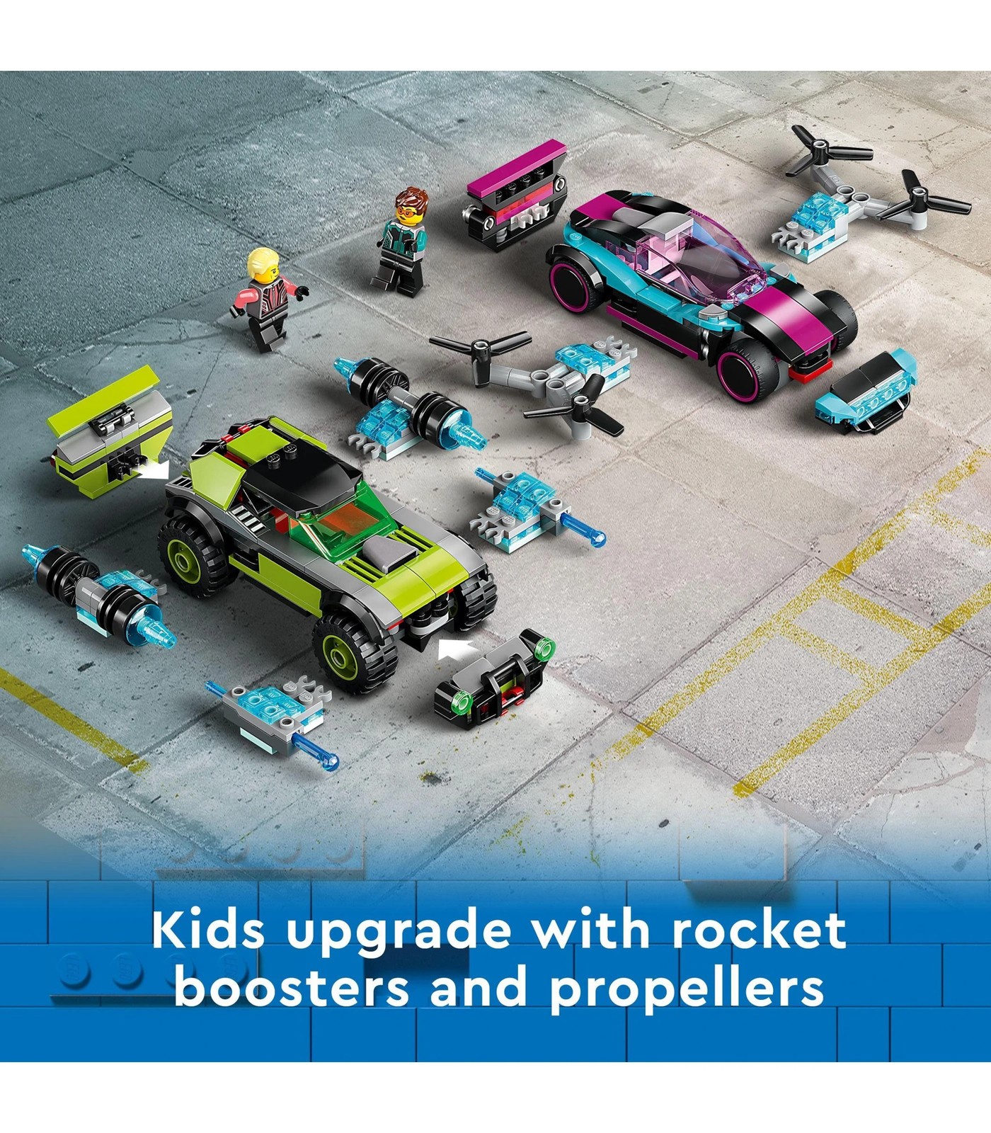 LEGO City Modified Race Cars 60396 Toy Car Building Set, Includes 2 Model  Cars, Buildable Upgrades and 2 Driver Minifigures, Fun Toy for 6 Year Old  Boys, Girls and Fans of the