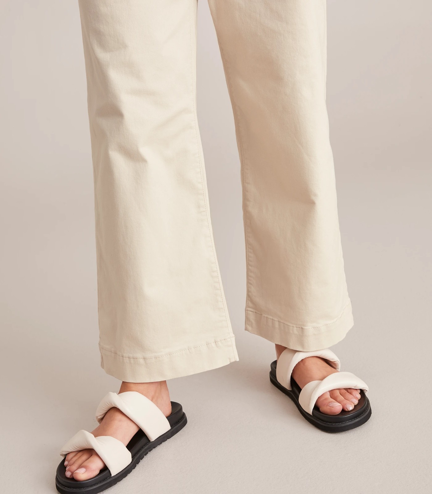 Wide Leg Stretch Twill Pants