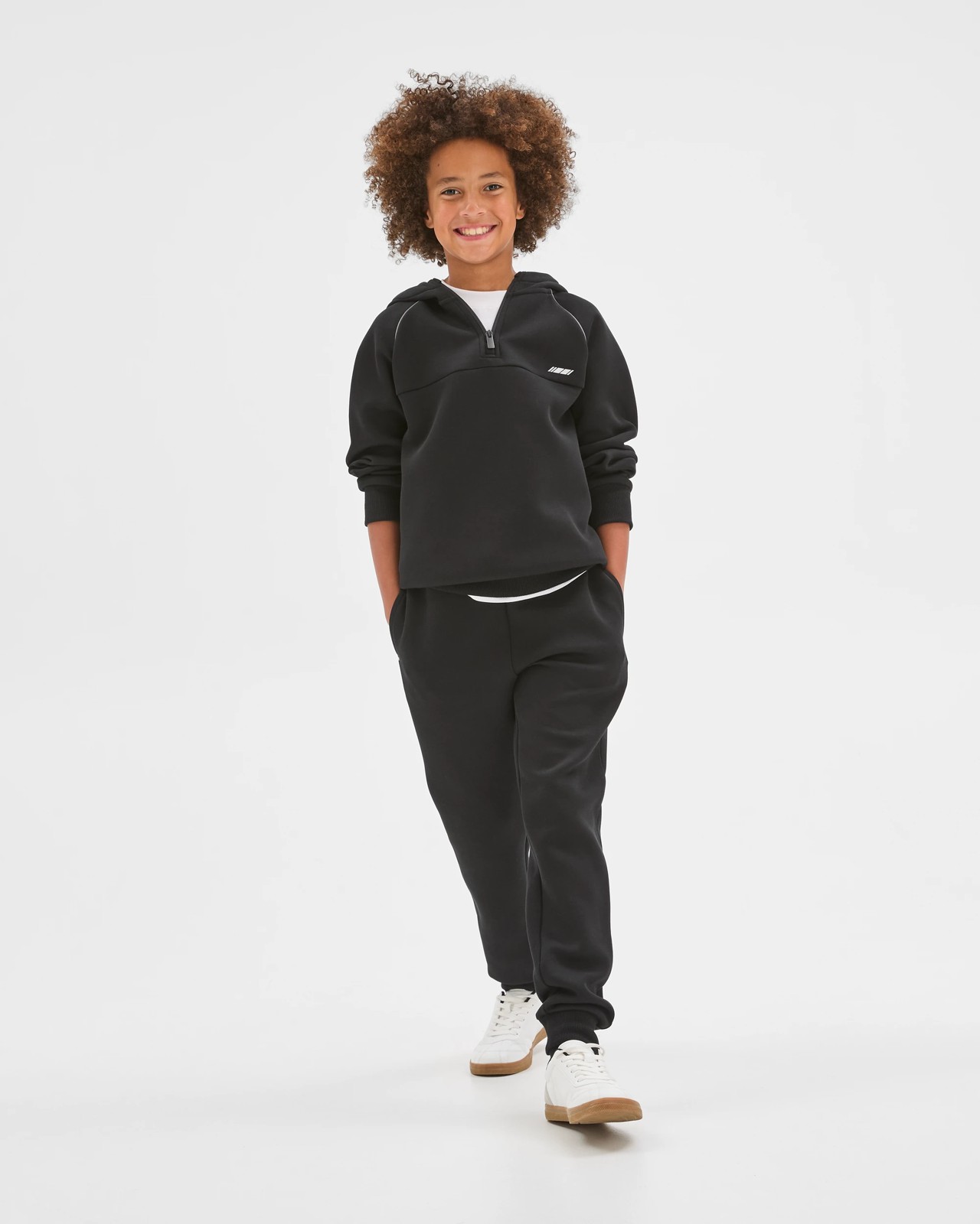 Active Australian Cotton Blend Popover Hooded Jumper - Black 4 of 5