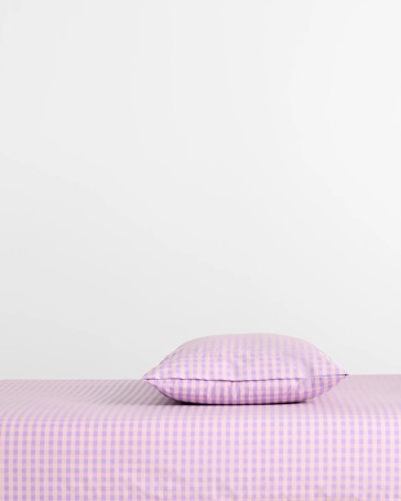 Grayson Gingham Australian Cotton Fitted Sheet Set