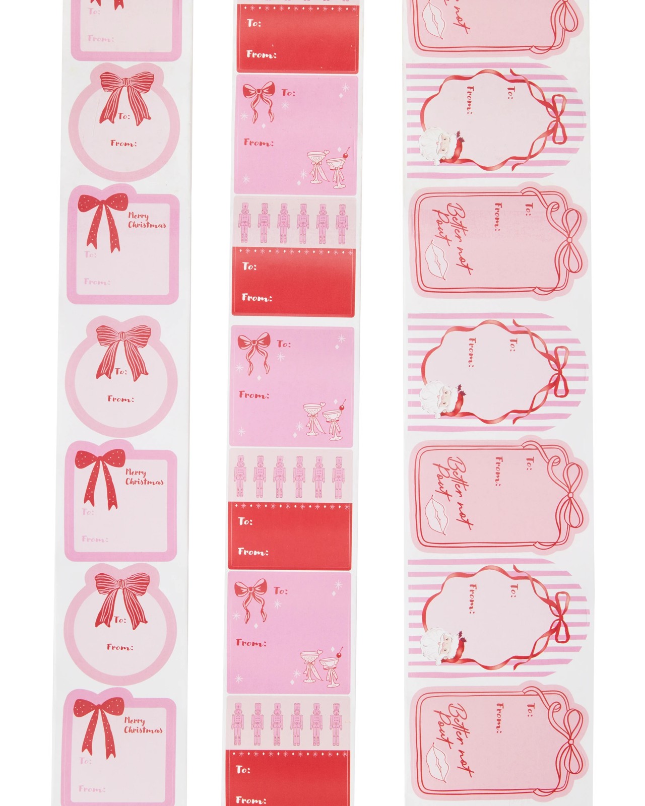 Anko 120 Pack Christmas Sticker Tags Roll - Assorted 4 of 6