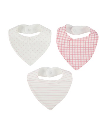 Anko 3 Pack Bandana Bibs - Hearts