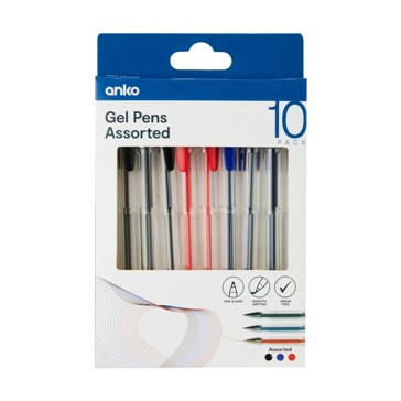 Gel Pens, 10 Pack - Anko