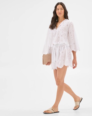 Resort Australian Cotton Broderie Mini Skirt