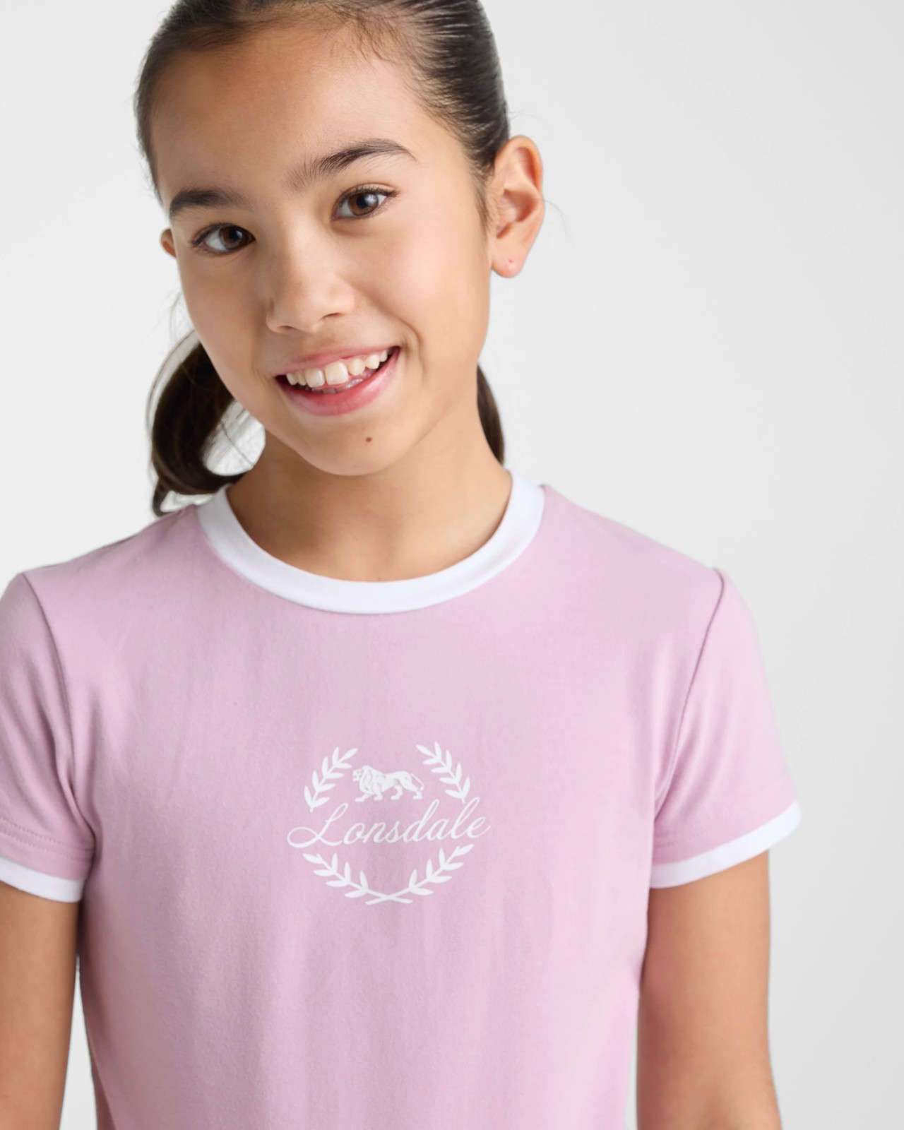 Lonsdale London Layered Terrace Short Sleeve T-Shirt - Dusty Pink 3 of 5