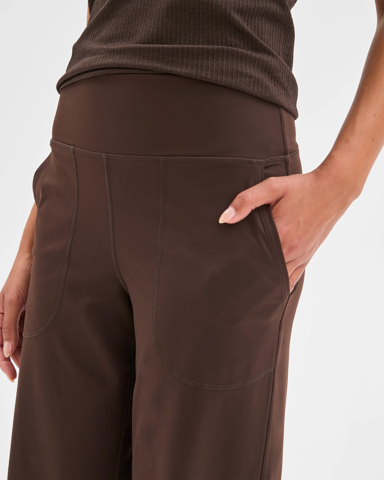 Active Studio Soft Wide Leg Pants - Cocoa 4 of 5