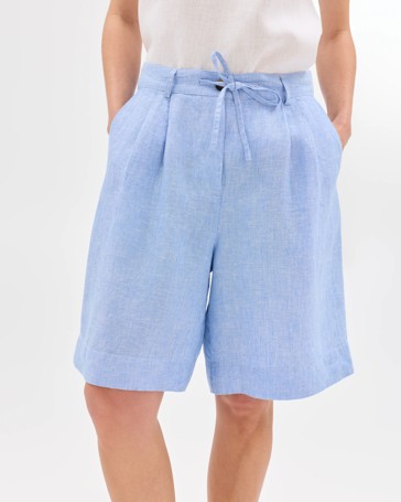 European Linen Bermuda Shorts