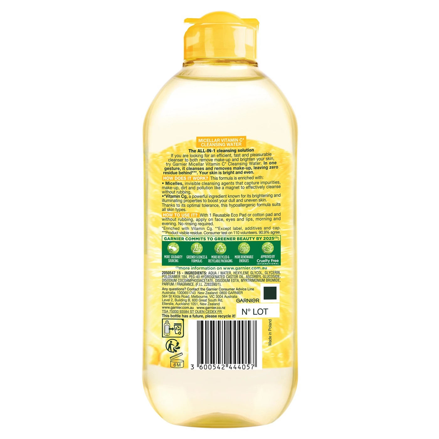 SkinActive Micellar Vitamin C Cleansing Water - Garnier 2 of 5