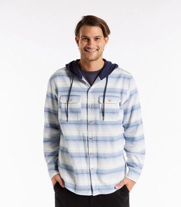 Piping Hot Hooded Flannel Shirt