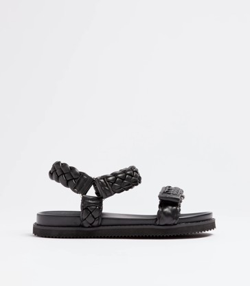 Womens Braided Strap Sling Back Sandals - Lizzy