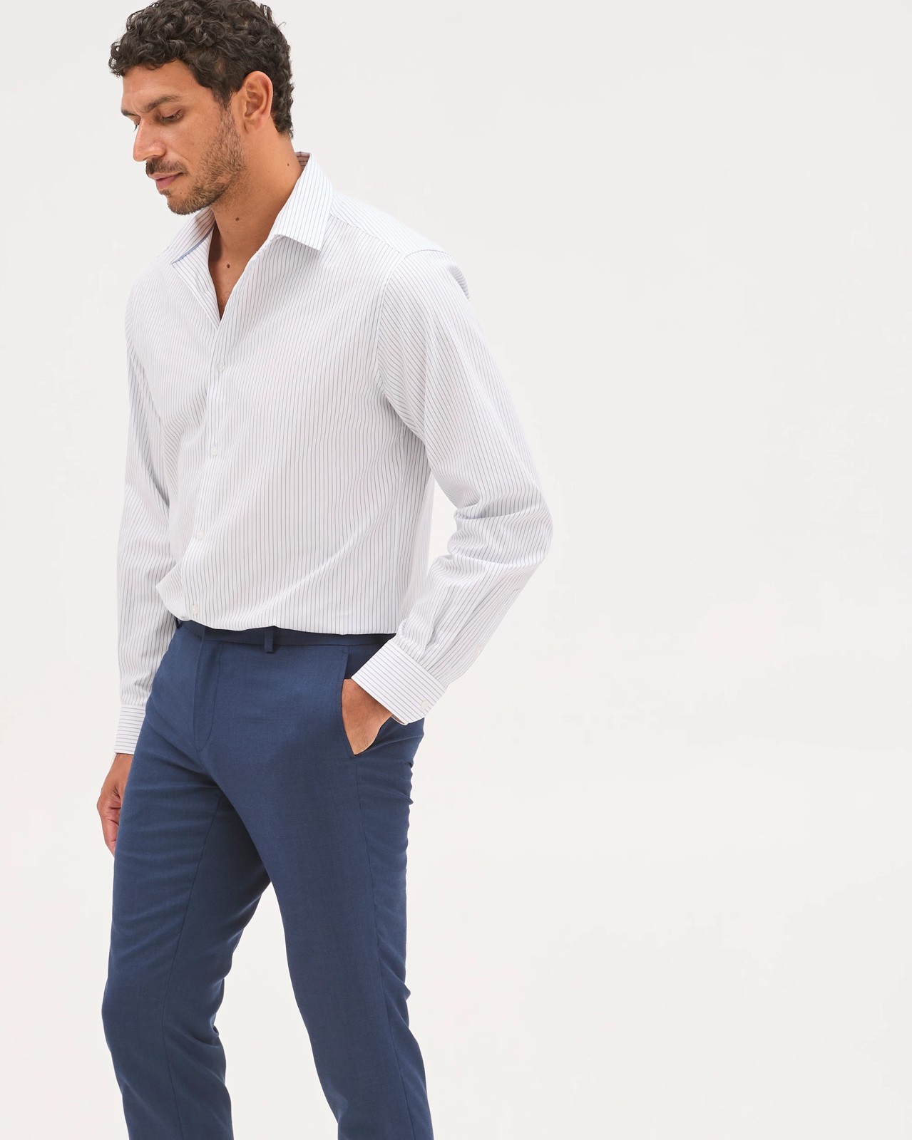 Preview Australian Cotton Sharp Pinstripe Business Shirt 2 of 5